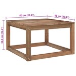 vidaXL Salon de jardin 6 Pièces avec coussins taupe Bois de pin imprégné