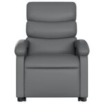 vidaXL Fauteuil inclinable de massage électrique gris similicuir