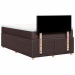 vidaXL Sommier à lattes de lit avec matelas Marron foncé 120x200 cm