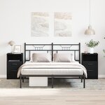 vidaXL Tables de chevet 2 Pièces Chêne noir 40x35x65 cm Bois d'ingénierie