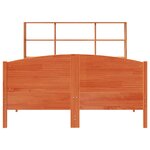 vidaXL Lit bibliothèque sans matelas cire marron 120x200 cm pin massif
