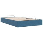 vidaXL Cadre de lit ottoman sans matelas bleu foncé 120x200 cm velours