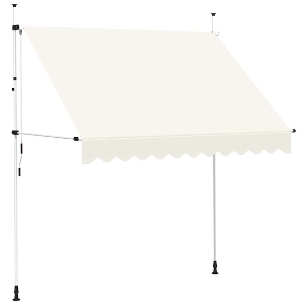 vidaXL Auvent manuel rétractable 250 cm Crème
