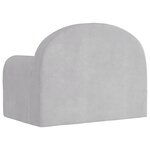 vidaXL Canapé pour enfants gris clair peluche douce