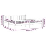 vidaXL Cadre de lit Marron miel Bois massif 200x200 cm