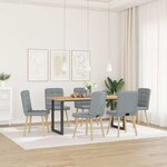 vidaXL Chaises à manger lot de 6 gris clair tissu