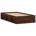 vidaXL Cadre de lit chêne marron 90x190 cm