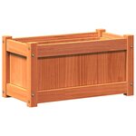 vidaXL Jardinières 2 Pièces cire marron bois de pin massif