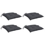 vidaXL Coussins de chaise lot de 4 anthracite 40x40x7 cm tissu oxford