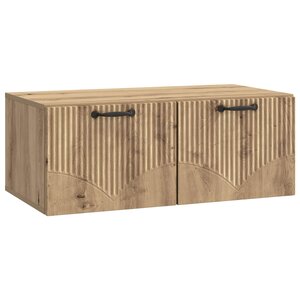 vidaXL Meuble TV mural 78 5 x 41 x 30 cm Chêne artisanal