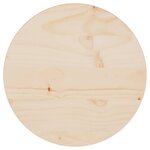 vidaXL Dessus de table Ø30x2 5 cm Bois de pin massif