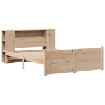 vidaXL Lit bibliothèque sans matelas 160x200 cm bois massif de pin