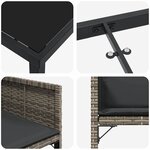vidaXL Ensemble de salle à manger pour jardin 9 Pièces Gris polyrotin