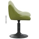 vidaXL Chaises pivotantes à manger lot de 2 vert clair velours