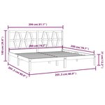 vidaXL Cadre de lit sans matelas blanc bois massif 200x200 cm
