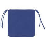 vidaXL Coussins de siège 4 Pièces Bleu police 40 x 40 x 3 cm Velours