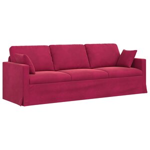 vidaXL Canapé Bordeaux 228 x 78 x 80 cm Velours