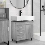 vidaXL Unité de vanité de salle de bain Sonoma gris 60 x 35 x 60 cm