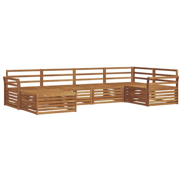 vidaXL Ensemble de canapés d'extérieur 6 Pièces Naturel