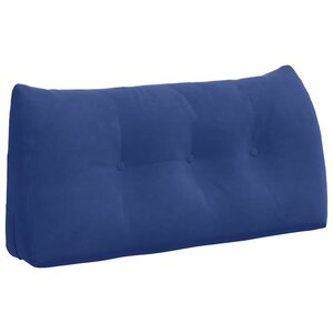 vidaXL Coussin de Dos Bleu police 100 x 24 x 50 cm Velours