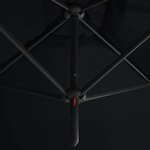 vidaXL Parasol de jardin double avec mât en acier noir 600x300 cm