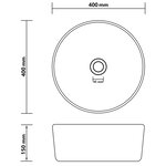 vidaXL Lavabo rond de luxe Marron foncé mat 40x15 cm Céramique