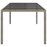 vidaXL Table de jardin pour repas Gris 250 x 100 x 75 cm Poly rotin
