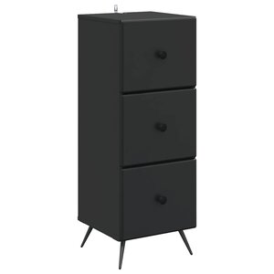 vidaXL Armoire à tiroirs Noir 33 x 34 5 x 90 cm Bois d'ingénierie