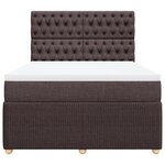 vidaXL Sommier à lattes de lit avec matelas Marron foncé 140x190 cm