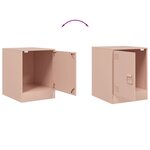 vidaXL Table de chevet rose 34 5x39x44 cm acier