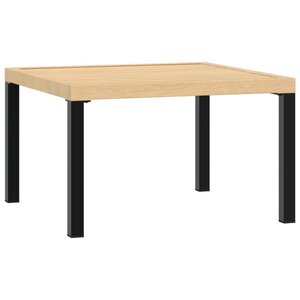 vidaXL Table basse de jardin noir 65x65x40 cm aluminium