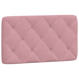 vidaXL Coussin de tête de lit rose 90 cm velours