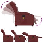 vidaXL Fauteuil de massage inclinable Rouge bordeaux Similicuir