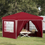 vidaXL Tente de fête pop-up 288 x 288 x 245 cm Bordeaux Tissu Oxford