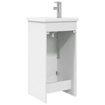 vidaXL Meuble de salle de bain avec évier Blanc 42 x 40 x 84 5 cm