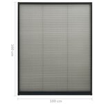 vidaXL Moustiquaire plissée à fenêtre Aluminium Anthracite 100x160 cm