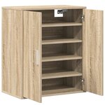 vidaXL Armoire à chaussures Chêne sonoma 60x35x70 cm Bois d’ingénierie