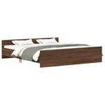 vidaXL Cadre de lit sans matelas chêne marron 160x200 cm