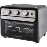 TKG AFO 2000 - Mini-four et friteuse à air chaud combiné - 22L - 1700W - Chauffe en voûte, sole ou combinée - 90-230° C - Noir