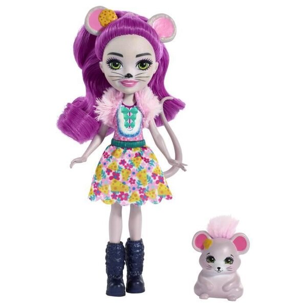 ENCHANTIMALS - Mayla Souris & Fondue - Mini Poupée 15cm & sa figurine animal