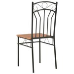 vidaXL Chaises à manger lot de 2 marron MDF