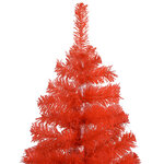 vidaXL Arbre de Noël artificiel pré-éclairé et boules rouge 180 cm PVC