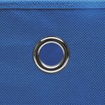vidaXL Boîtes de rangement avec couvercle 10 Pièces Bleu 32x32x32cm Tissu