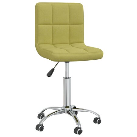 vidaXL Chaise pivotante de salle à manger Vert Tissu