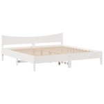 vidaXL Cadre de lit sans matelas blanc 180x200 cm bois massif de pin