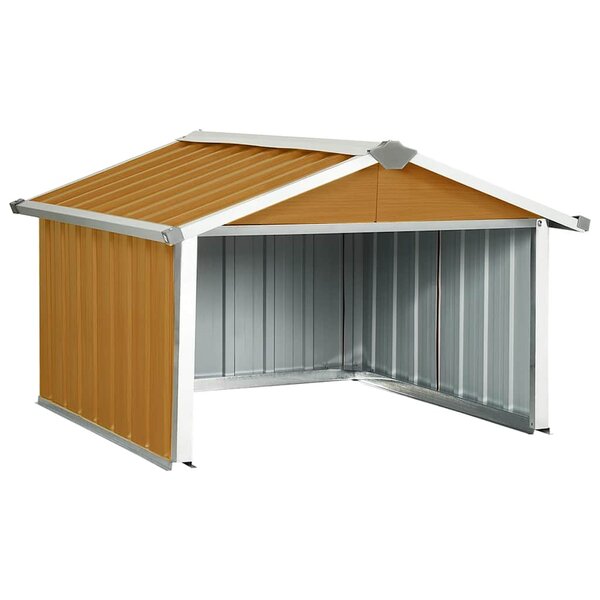 vidaXL Abri pour robot de jardin 92x97x63 cm Acier galvanisé Marron