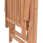 vidaXL Chaises inclinables de jardin 6 Pièces Bois de teck solide