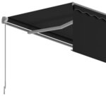 vidaXL Auvent rétractable automatique avec store 5x3 m Anthracite