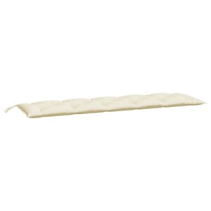vidaXL Coussin de banc de jardin crème 180x50x7 cm tissu oxford