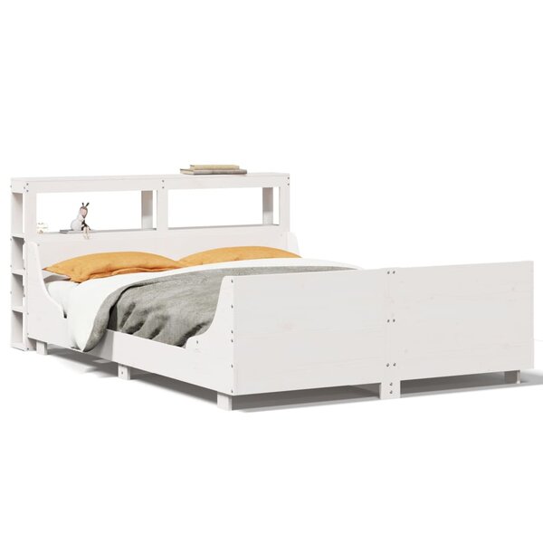 vidaXL Cadre de lit sans matelas blanc 120x200 cm bois de pin massif